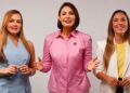 Ao lado de Carol Morais e Nayana Pontes, Michelle Bolsonaro pede voto para Efraim