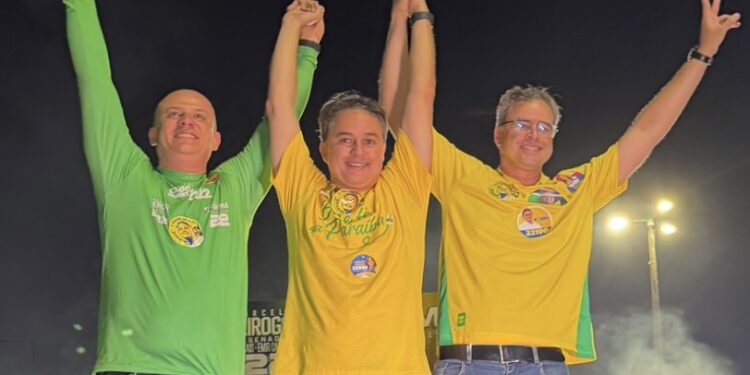Articulação para o 2º turno leva Efraim, Cabo Gilberto e George Morais a reunião com Flávio Bolsonaro em Brasília